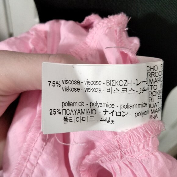 NWOT Zara Ruffle Babydoll Top Sz S Fairy Boho Y2K Baby Pink Romantic Coquette - Picture 6 of 6